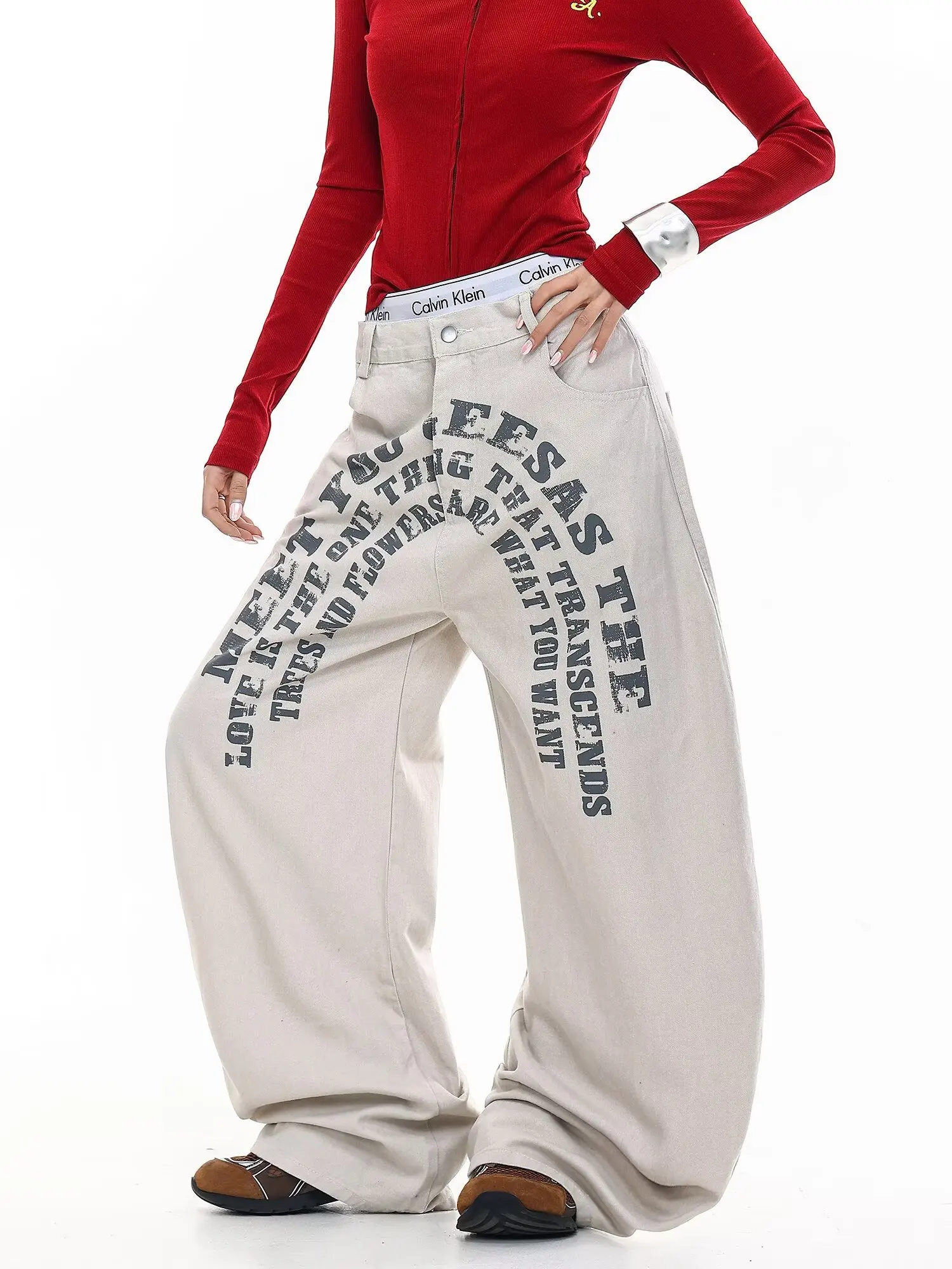 

Khaki Baggy Jeans Women Spring Summer 2026 New Korean Fashion Causal Y2k Loose Oversized High Waisted Jeans Slouchy Jeans