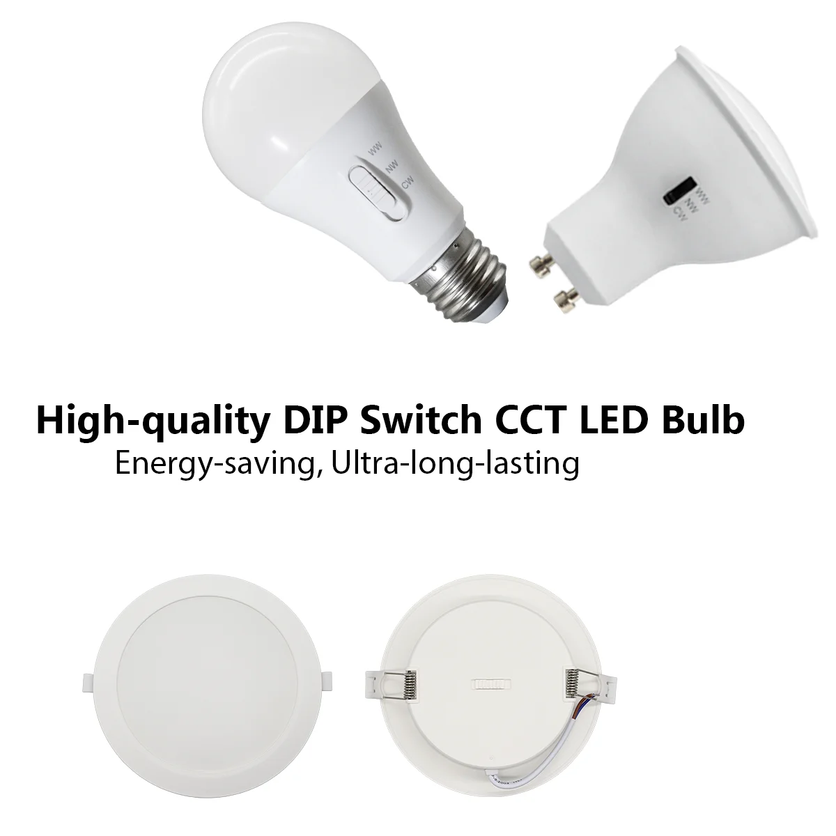 

1-10PCS Dial Swich CCT LED Light Spot downlight Bulb 6W 9W 10W 14W 17W 20W 24W 3 Color change LED Lamps for home foyer dereco