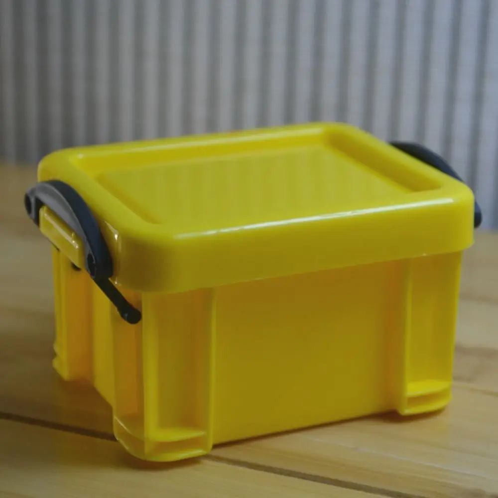 Multi-functional Mini Buckle Storage Box Candy Color Plastic Mini Storage Container Minimalism Desktop Organizer Box