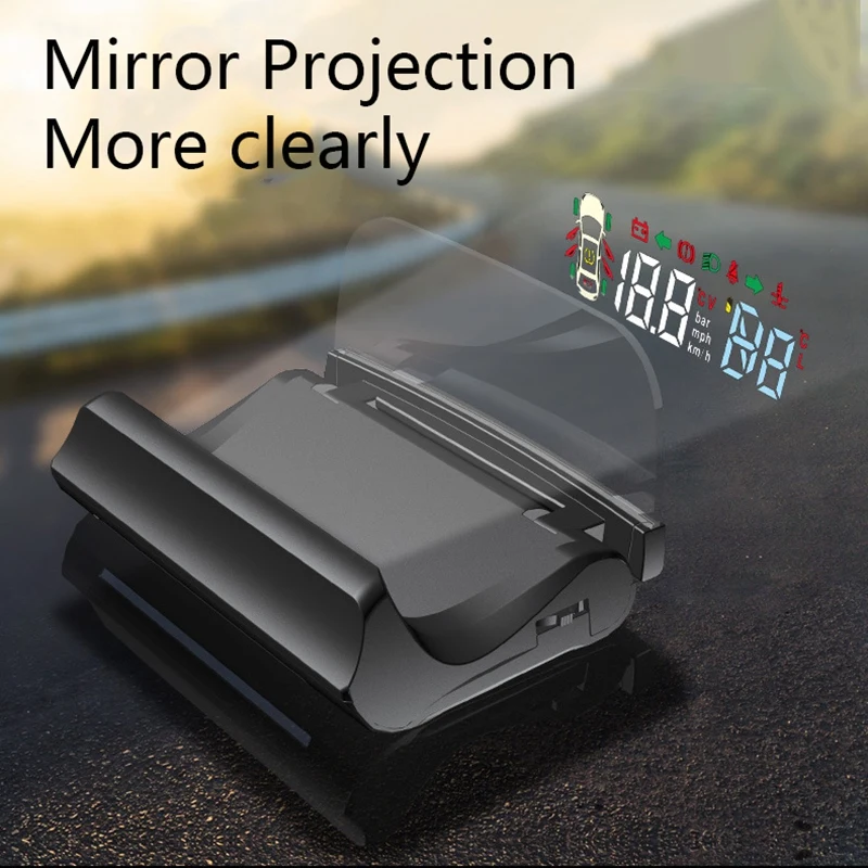 Head Up Display para Tesla Model 3, Velocímetro HUD Digital, Projetor de Velocidade, Engrenagem Girando, Luz Lembrando