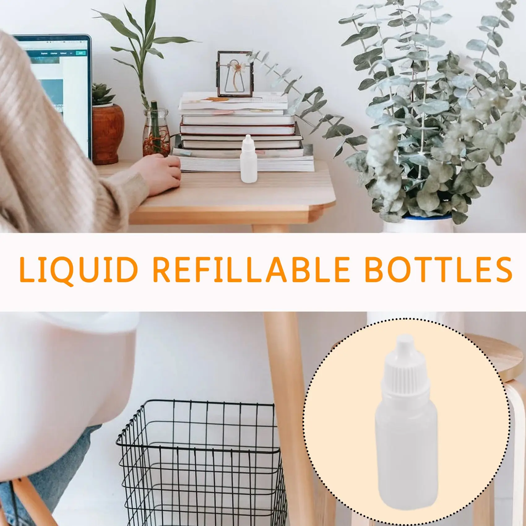 BHBL 100PCS 15Ml Empty Plastic Squeezable Dropper Bottles Eye Liquid Dropper Refillable Bottles