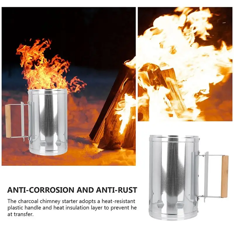 AT63-Canister Briquettes Charcoal Ignition Barrel Stove Stainless Steel Ignition Stainless Steel Ignition