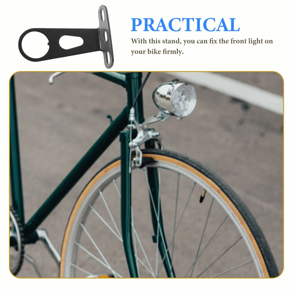

4pcs Bicycle Light Holder Front Lamp Bracket Sturdy Steel Mount Bike Fork Light Fixing Rack Durable Lamps Stand Headlight