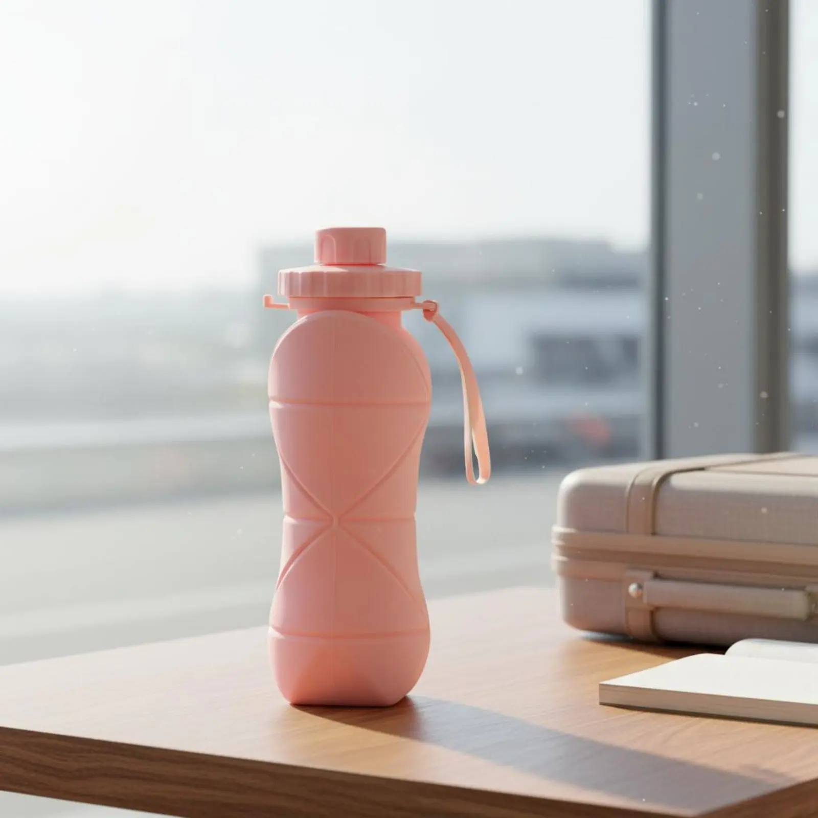 Foldable Silicone Bottle Compact Collapsible Water Bottle Folding Water Cup Reusable Drinkware Bisphenol-A-Free Safe for Travel