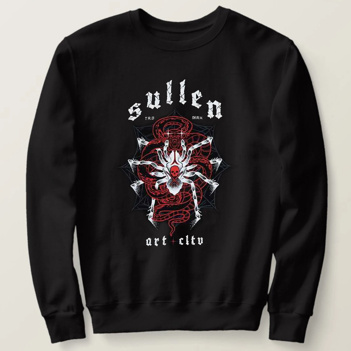 Poisonous Organism Viper & Spider Gothic Tattoo Printed Sweatshirts New 100% Cotton Comfortable Casual Mens Fashion Streetwear