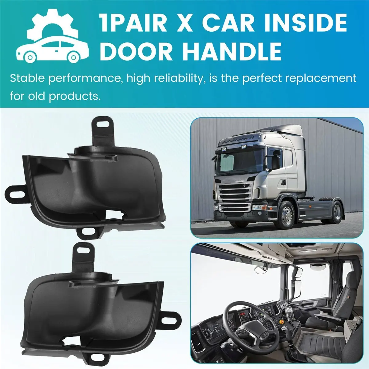 Super Sale 1Pair Truck Inside Door Handle 1486797 1486798 for Scania 5 Series 04-10 6 Series P &R Cabs 10-17 Door Handle Pull