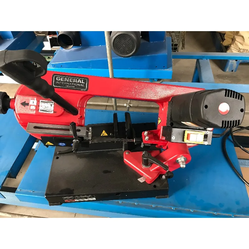 Stock Horizontal Portable Band Saw Metal Band Saw Mechanical 45 Degree Rotation Angle Metal Cutting Band Saw Machine