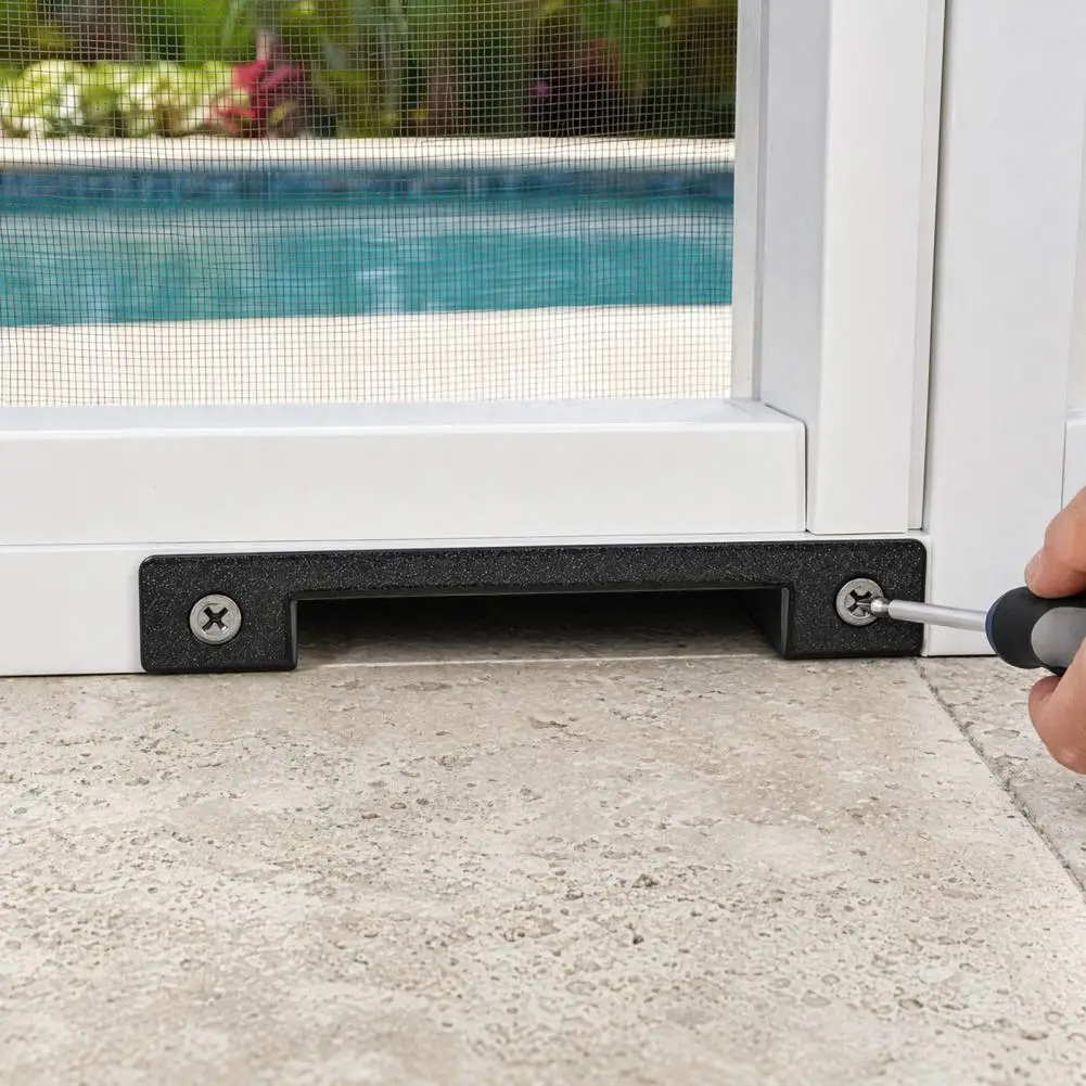 Anti-aging Door Gap Filler Drainage Kit for Screen Doors 2pcs Patio Drain Screen Kit Aluminum Porch Enclosure for Screened