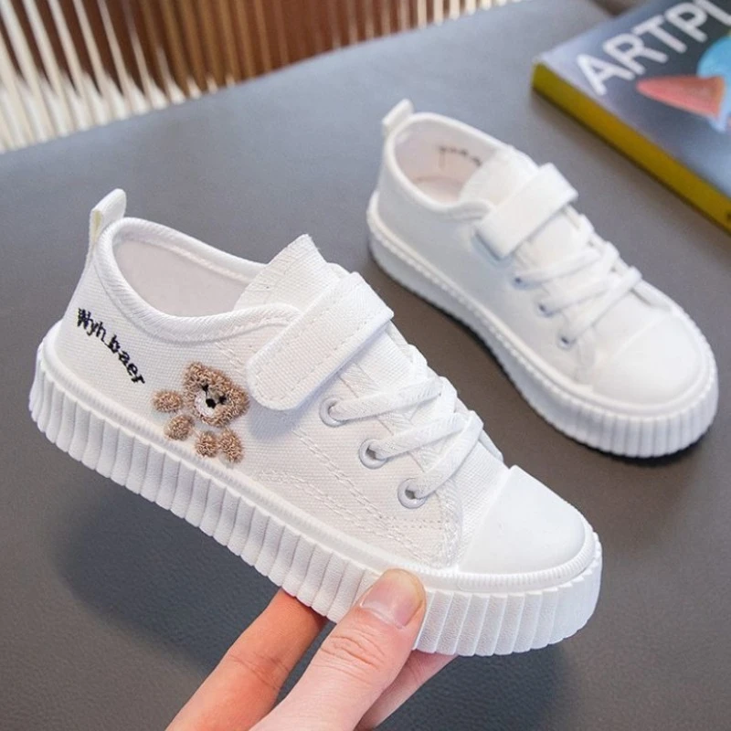 

Детская парусиновая обувь для девочек и мальчиков, весна 2026, Новое поступление, повседневные школьные кроссовки, дышащие лоферы без запаха унисекс без запаха