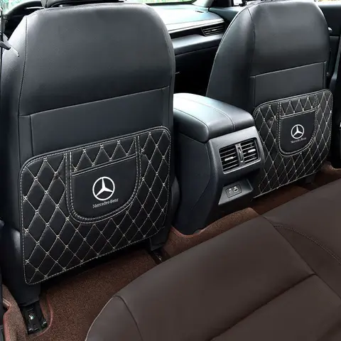 자동차 좌석 뒤 보호대 매트 메르세데스 벤츠 A C E S G 클래스 GLC CLE CLA GLB GLS W177 용 더러운 방지 킥 패드 액세서리 방지