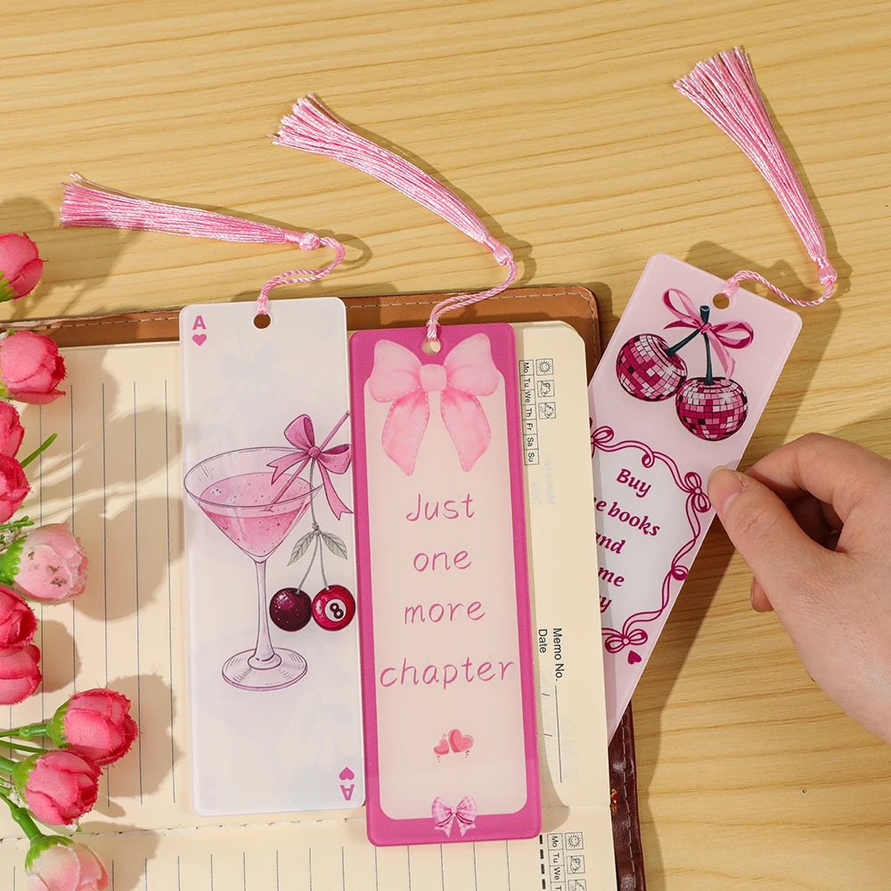 "Pretty Girls Read Books" Metal Bookmark Aesthetic Bookmarks for Readers, Bookish Gift for Women Girls Book Lovers view 2