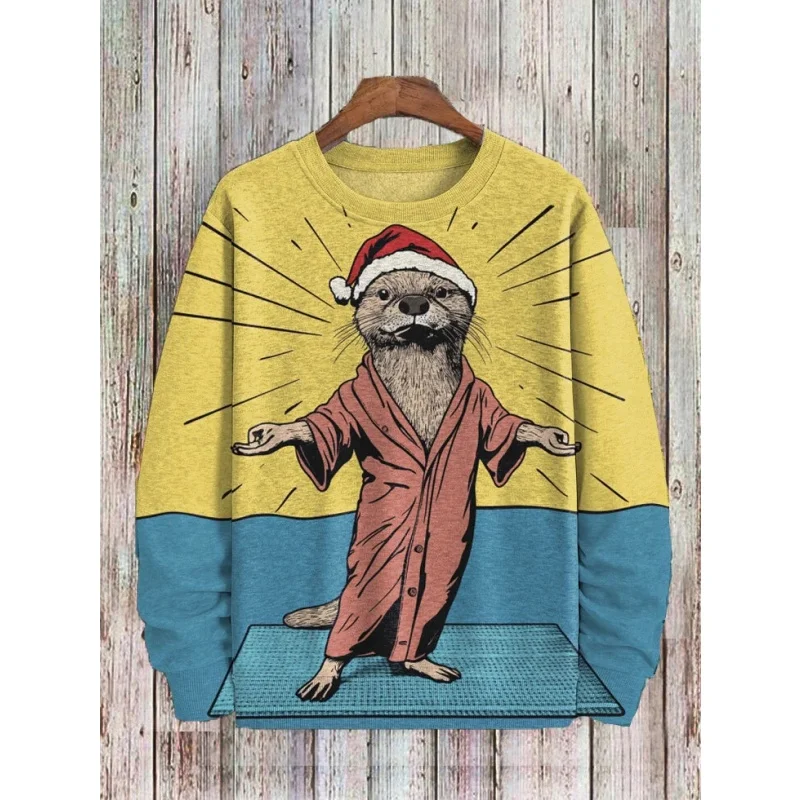 3D Animal Pattern Element Men's Clothing O-neck Comfortable Breathable Trend Clothing Retro Styl Formal Wear S-2XL Large Size