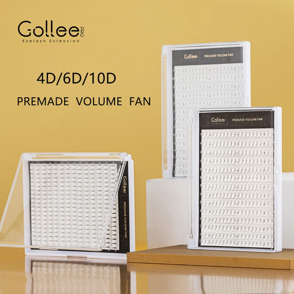 Gollee 280 Sharp Narrow Stem Premade Fans Eyelash Extension Cils Bouquet Prefaits Promade Lash  4D 6D 10D Thin Pointy Base
