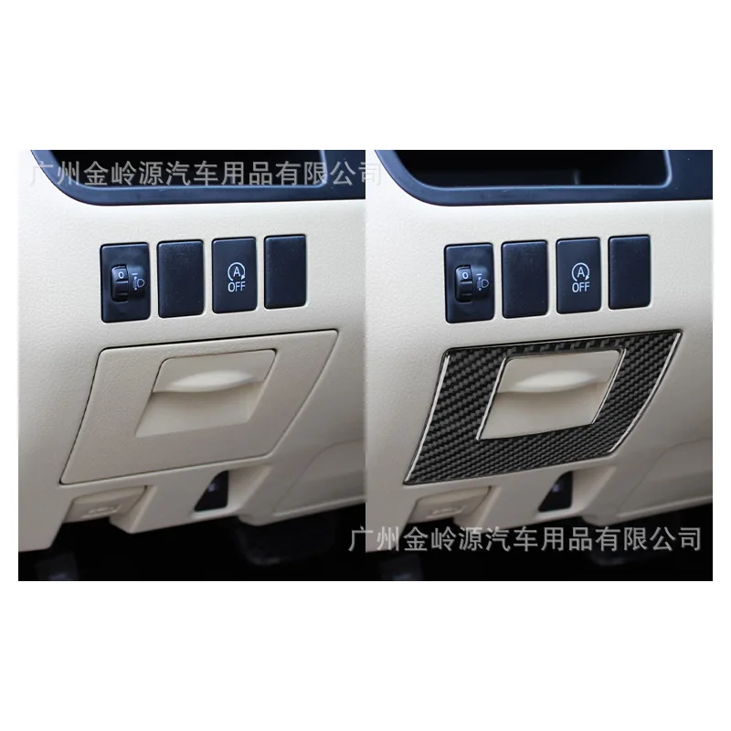 

For 15-18 Highlander Carbon Fiber Main Driver Storage Box Panel Decoration Sticker Automotive Interior Modification Accessories