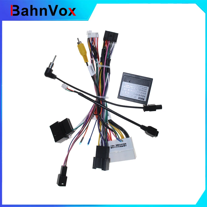 Bahnvox 16 pin Car Wiring Harness Adapter Canbus Box For Citroen C3 C4 Peugeot 208 2022 2024 Radio Power Cable