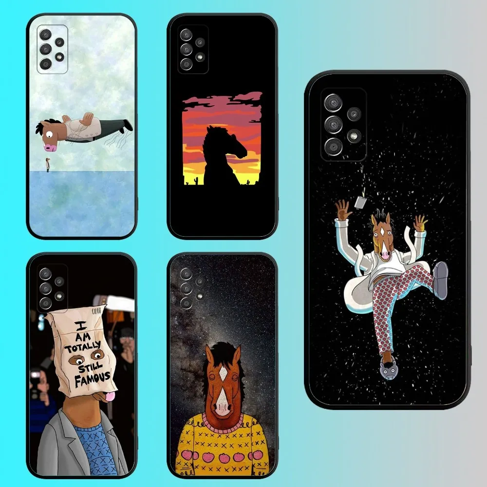 B-Bojack funny H-Horseman Phone Case For Samsung S 25,24,21,22,23,30,20,Ultra,Plus,Fe,Lite,Note,10,9,5G Black Soft Shell