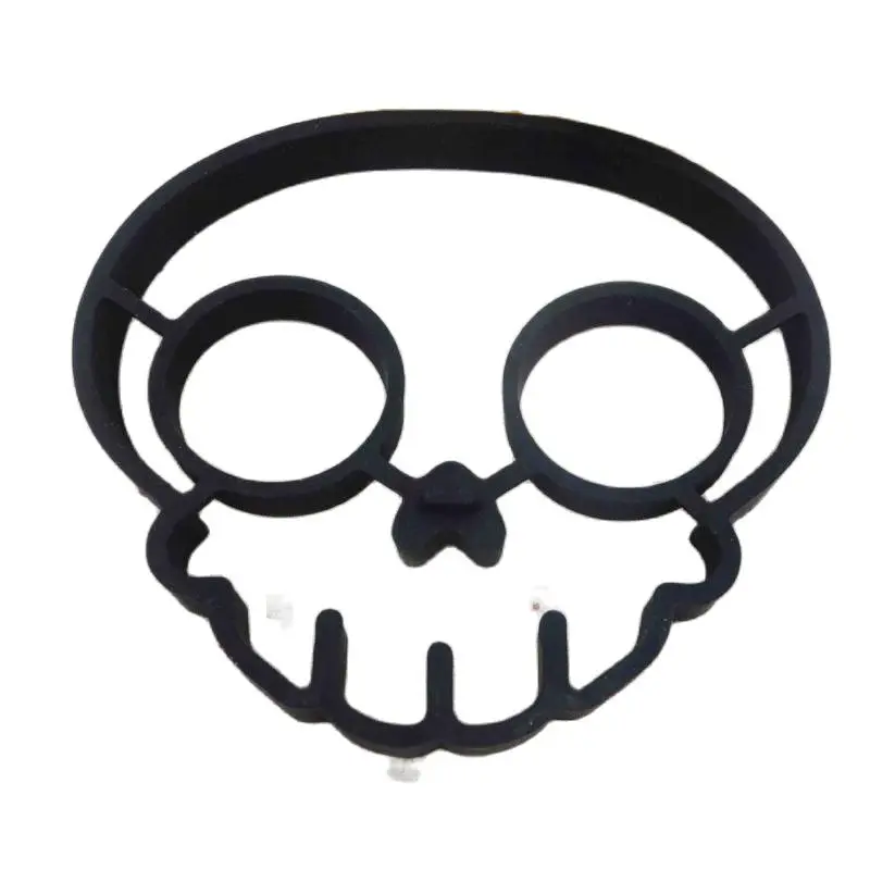 Cute Silicone Skull Egg Fried Shaped Mould Shaper Ring Kitchen Cooking Tool D893