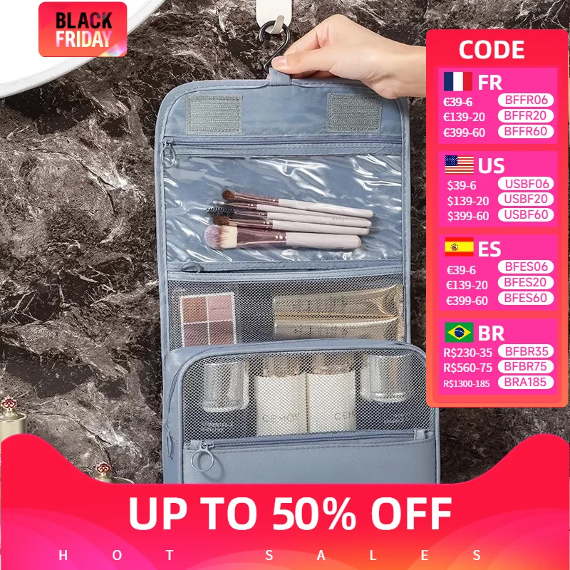 Travel Friendly Hook Wash Bag Multipurpose Cosmetic Organizer