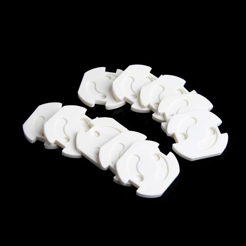 M76C 10 Chiếc Bé Trắng Ổ Cắm Điện Ổ Cắm Để Bảo Vệ An Ninh An Toàn Trẻ 2 Pha An Toàn Khóa Bao Trẻ