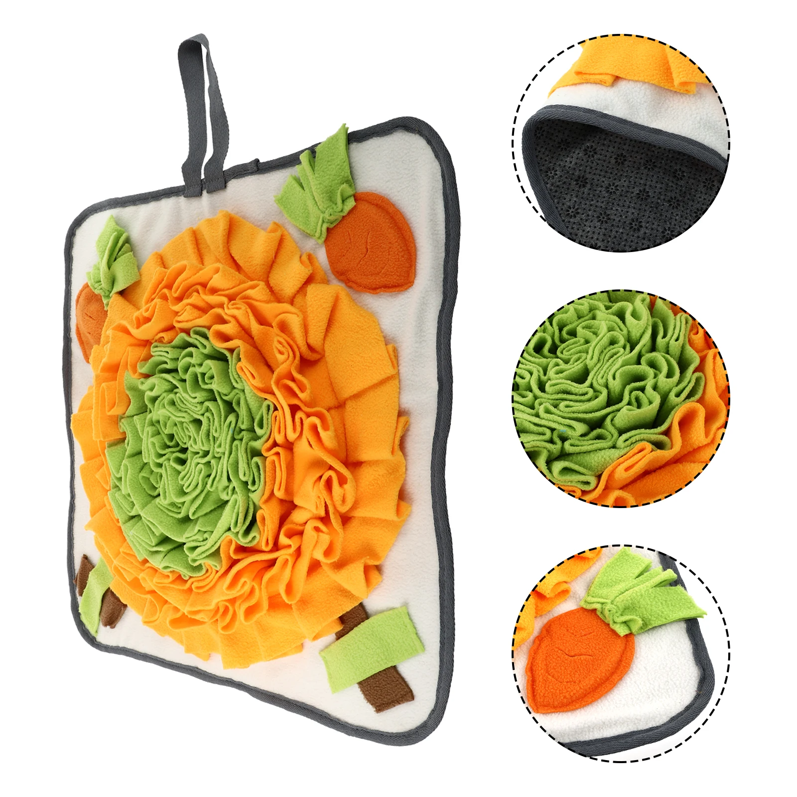 

Dog Snuffle Mat Polar Fleece Treat Dispenser Cage Bite Hidden Pad Tibetan Food Toy Pet Floor Mat Portable Storage Training
