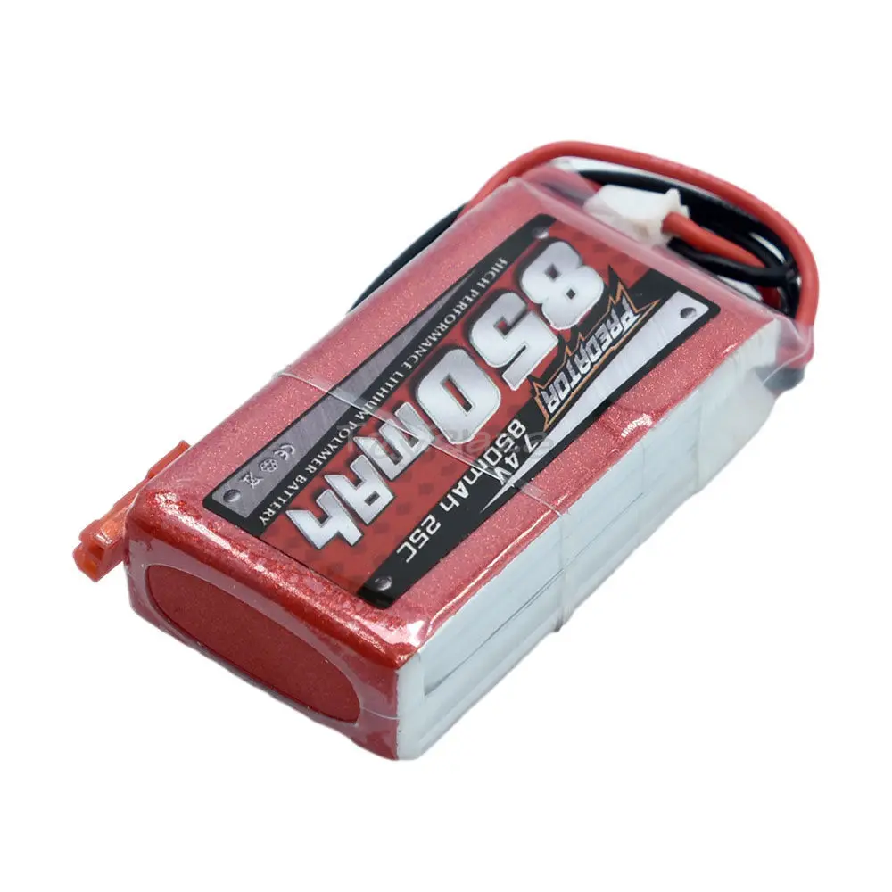 FMS MODEL 7.4V 850mAh 25C Lipolymer Battery JST plug for RC Airlane Warbird