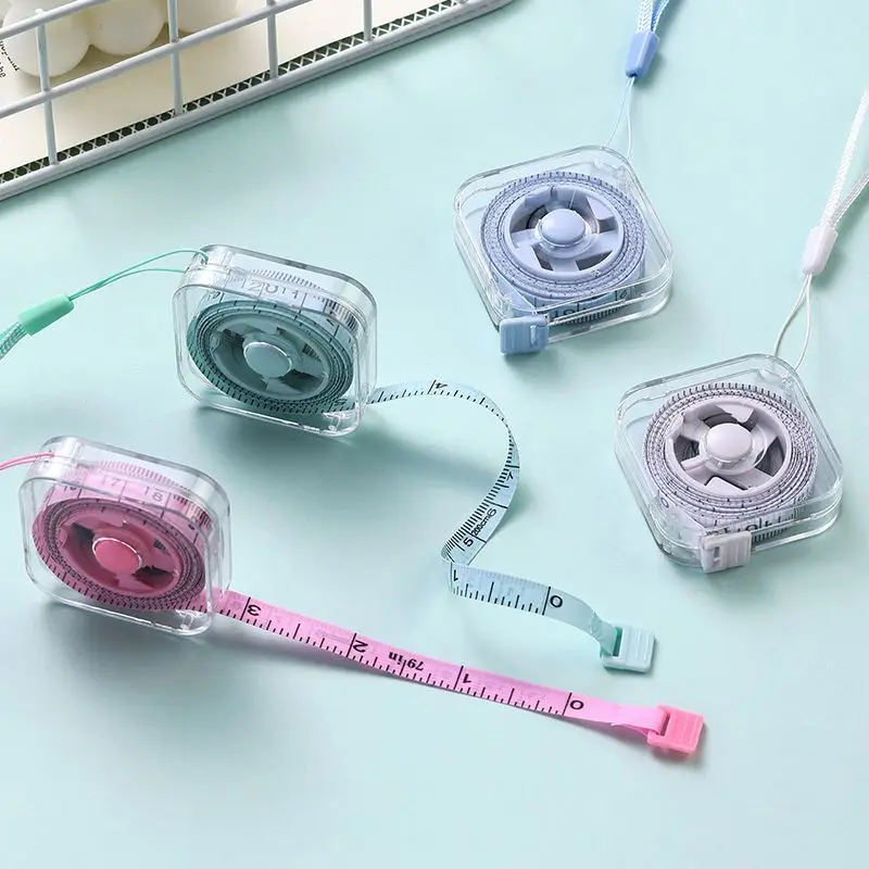 2-Meter Mini Metric and Imperial Durable Measuring Tape Multifunctional and High-Precision Household Shrinkage Measuring Tape