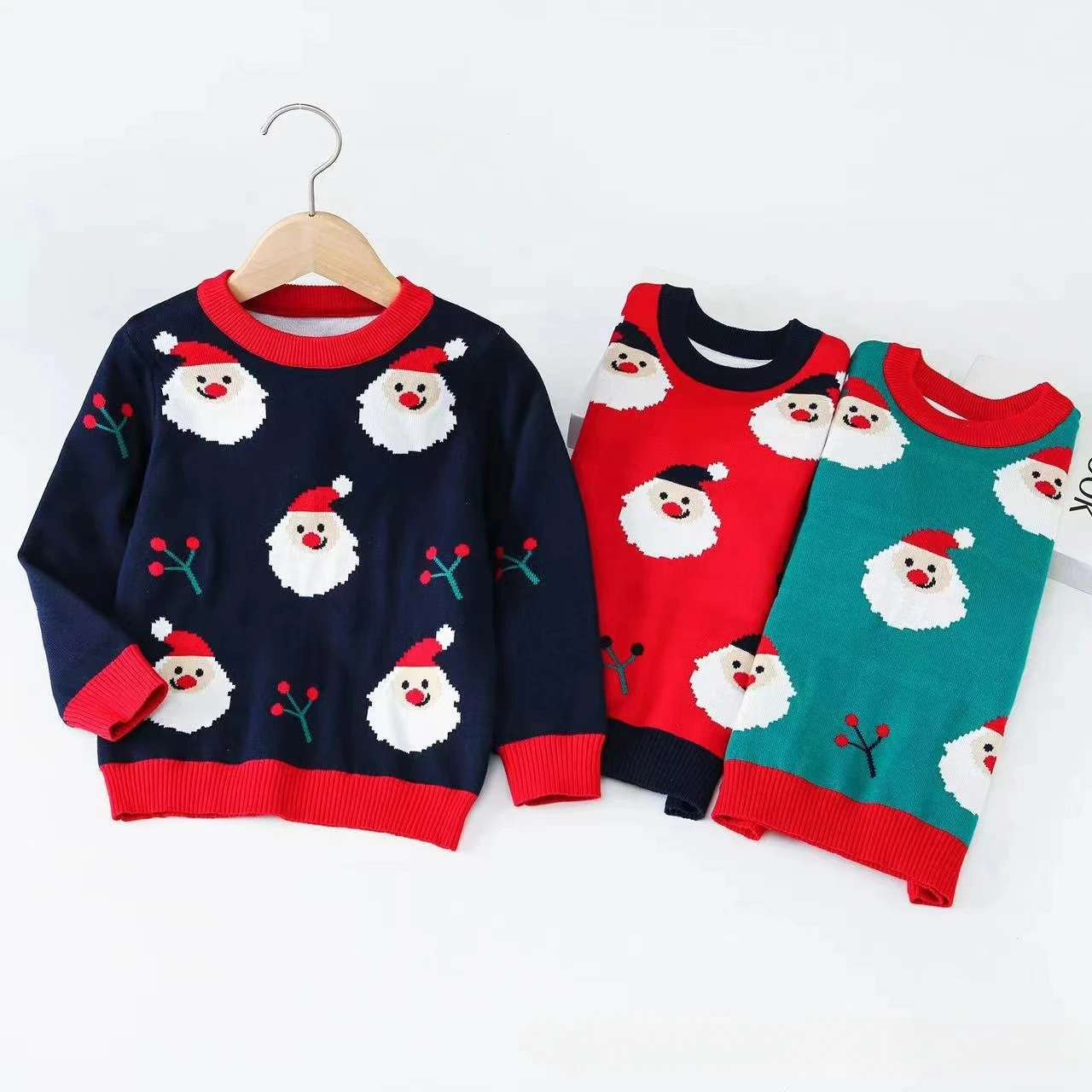 Winter Girl Boy Sweater Christmas Tree Kid Cardigan Knitted Baby Toddler Sweatshirt Children Clothes Christmas Snow Outfit