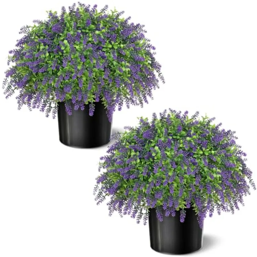 

Искусственный шар из самшита с лавандой - Набор из 2 штук для декора крыльца, искусственные кусты, растения в горшках, имитация зелени, дерево