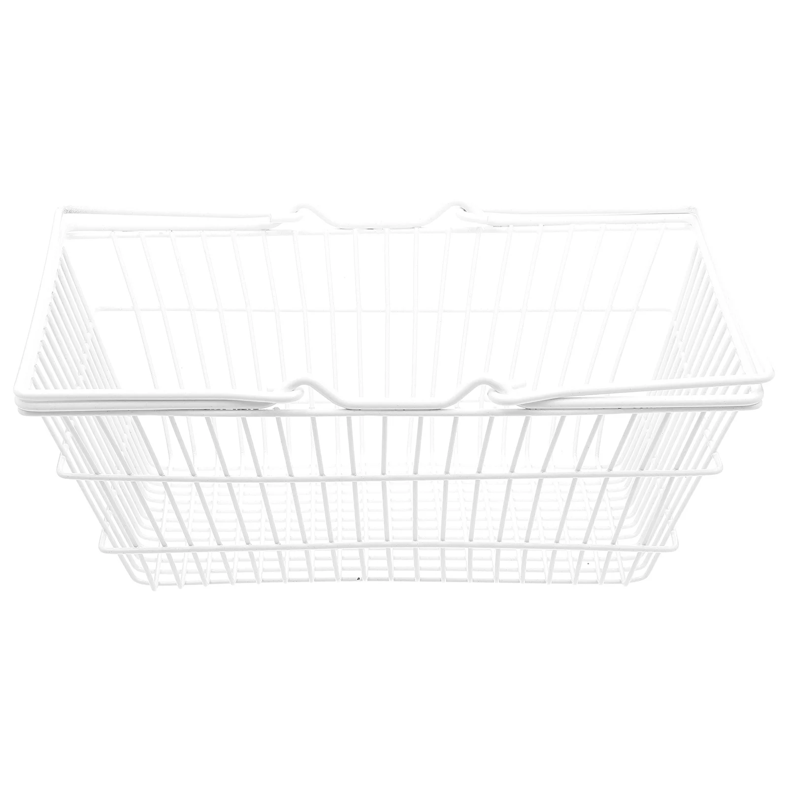 1pc プレミアム鉄製ショッピング収納バスケットハンドル付きポータブル家庭用オーガナイザーキッチン化粧品ビールスパイス収納用