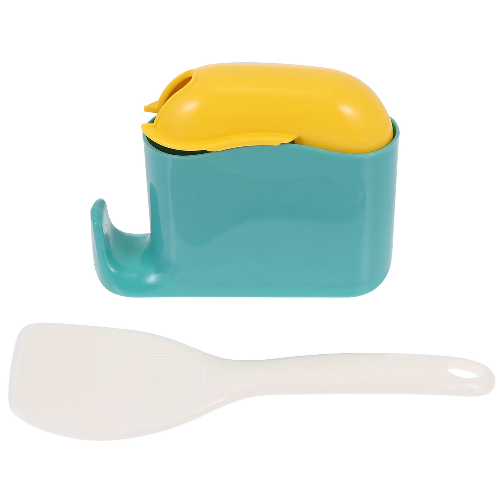 

2pcs Rice Scoop Holder Spoon Stand Set Kitchen Supply Utensils Storage Pp Material Corrosion Resistant Ladle Holder Dinnerware