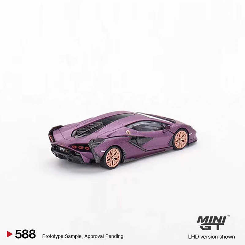 MINIGT 1:64 Model Car Lambor Sian FKP 37 Alloy Sport Vehicle Matt Purple #588 LHD