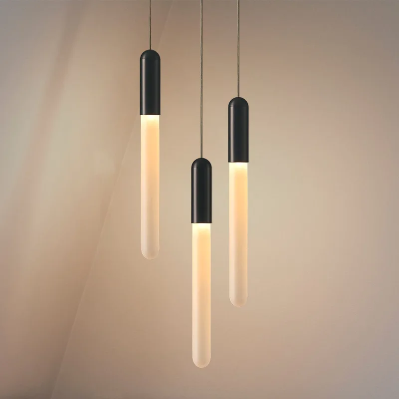 Imagem -03 - Modern Led Long Pendant Light para Escadas Quarto Cabeceira Banheiro Pendurado Lâmpada Teto Droplight Chandelier Decoração para Casa