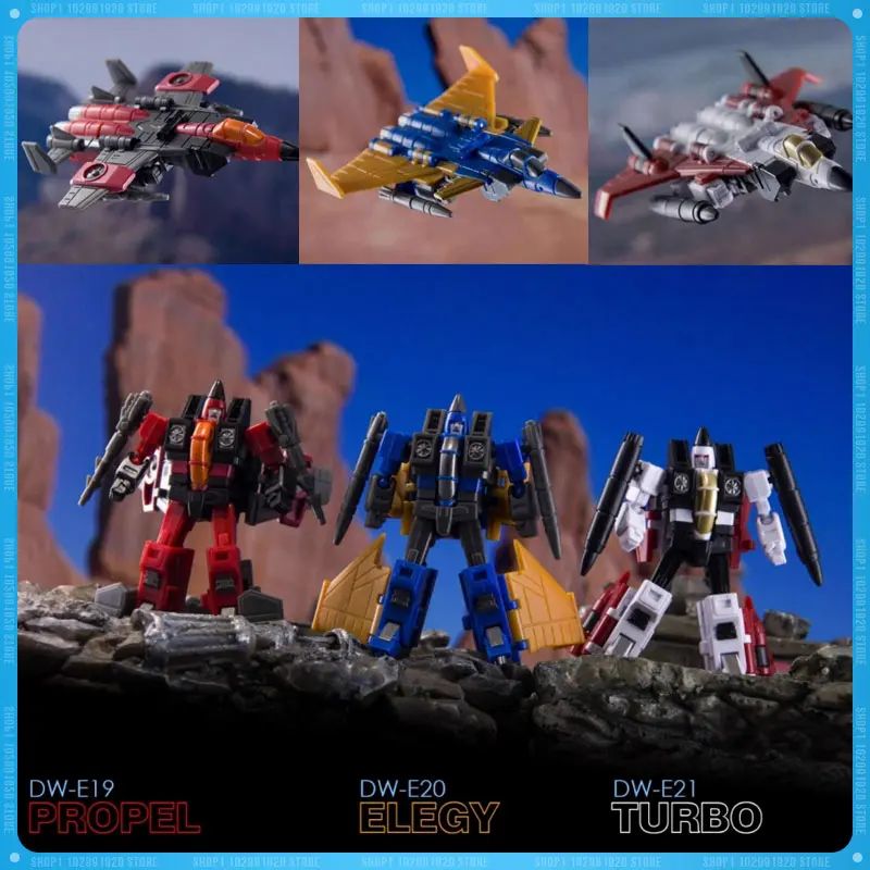 

Transformation DR.WU DW-E19 Thrust Propel DW-E20 Dirge Elegy DW-E21 Ramjet Turbo Three-person Suit Model Toy Gift