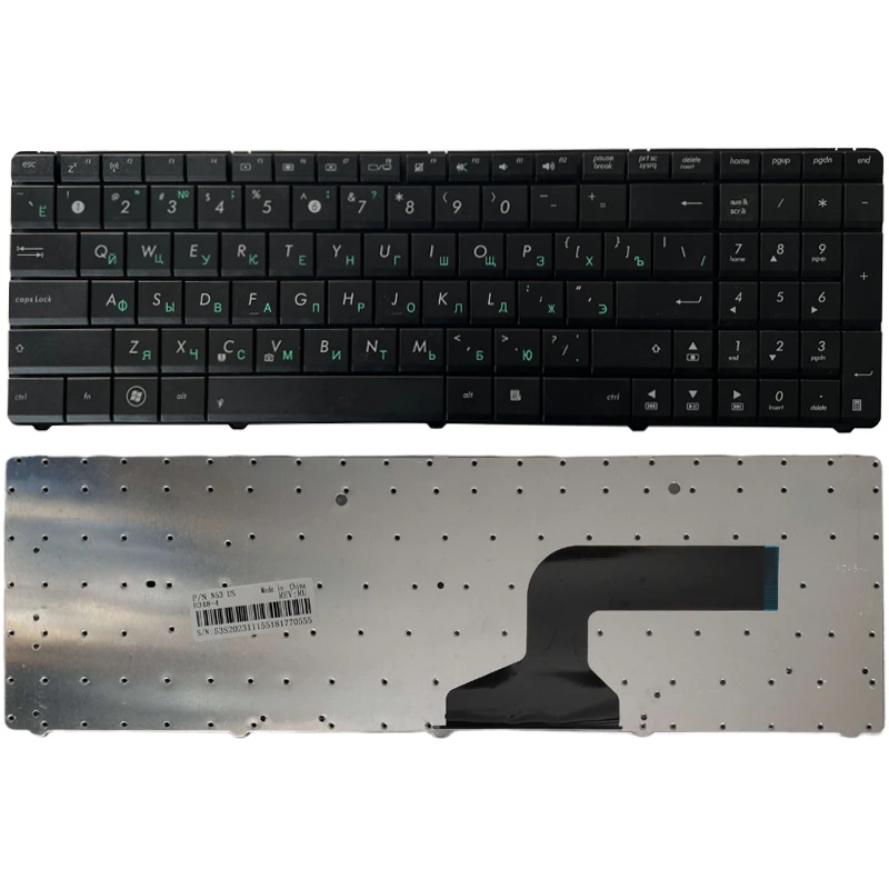 Teclado de ordenador portátil ruso para ASUS N53, k53s, K52, X61, N61, G60, G51, G53, UL50, P53, cepillo de limpieza de huecos de teclado