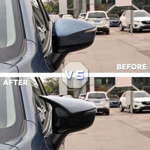 Imagen 2 del producto Para Mazda CX-3 CX-4 CX-5 CX3 CX4 CX5 2015 + estilo de coche 1 par tapa de cubierta de espejo retrovisor cubierta de carcasa de espejo tapas retrovisores