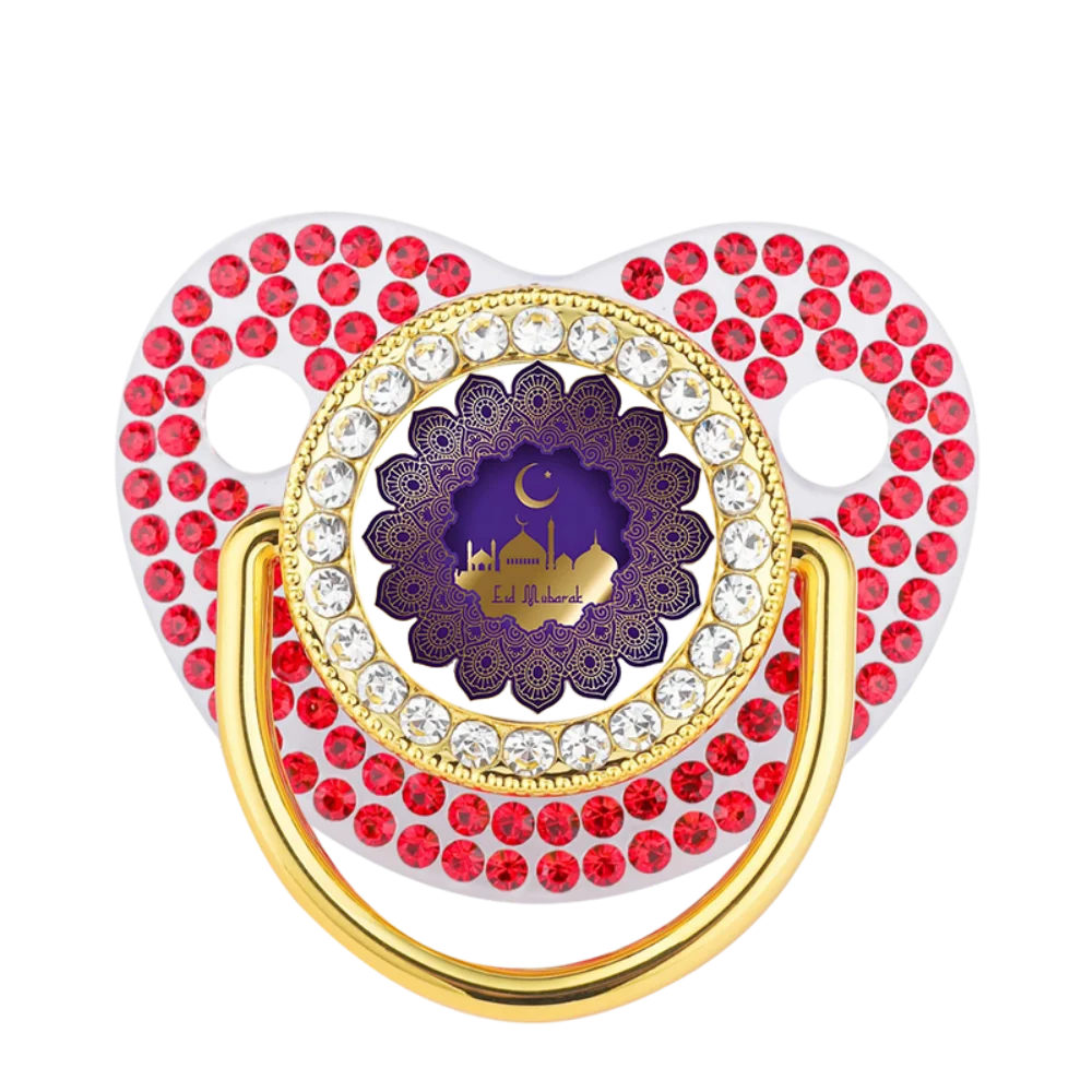 

Muslim Style Rhinestone Baby Pacifier Silicone Soother for 0-12 Months Newborn