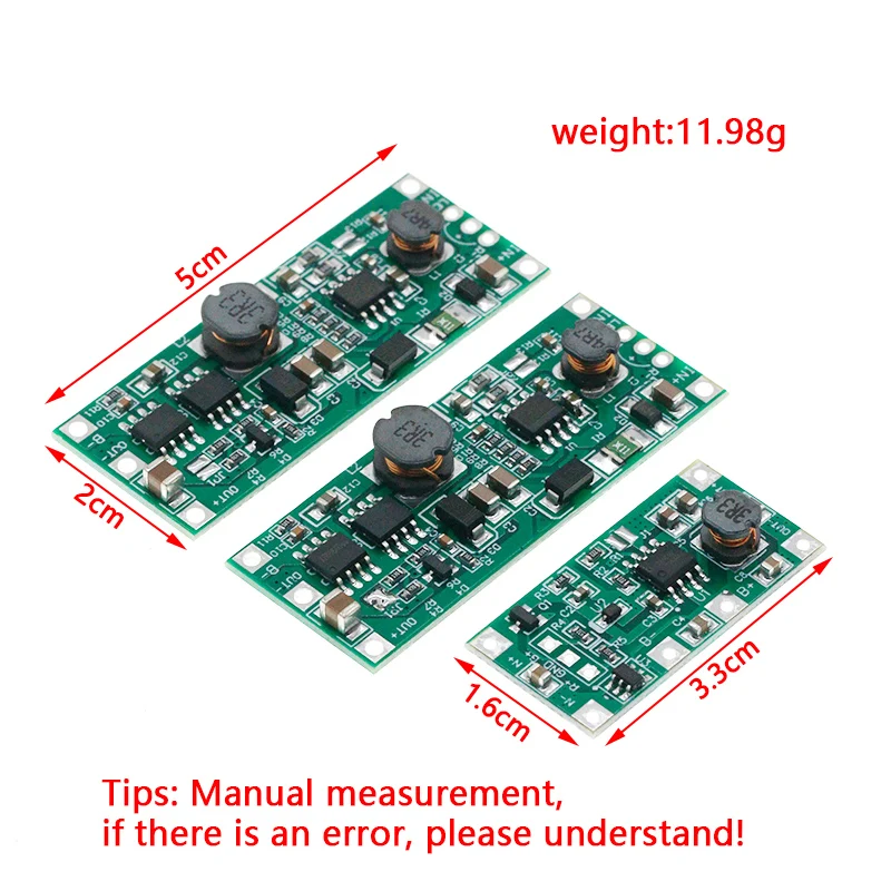 DC 5V 9V 12V Charging Step Up Booster Module for 18650 Lithium Battery UPS Voltage Converter Protection