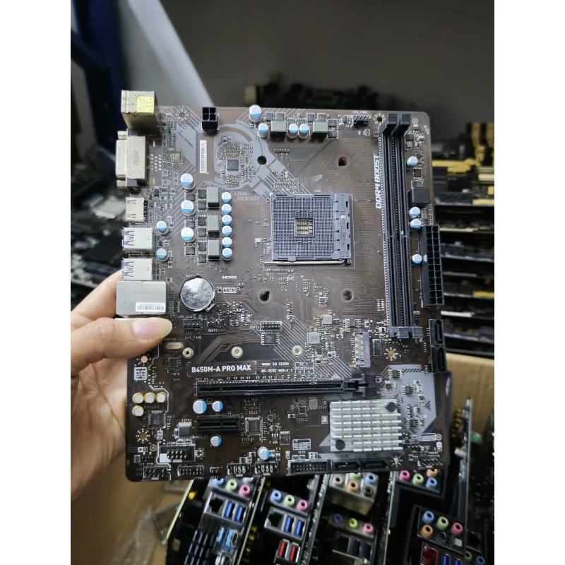 carte-mere-msi-b450m-a-pro-max-am4-d'occasion-originale-format-matx-compatible-ddr4-pour-processeurs-amd-ryzen-de-1ere-2eme-et-3eme-generation