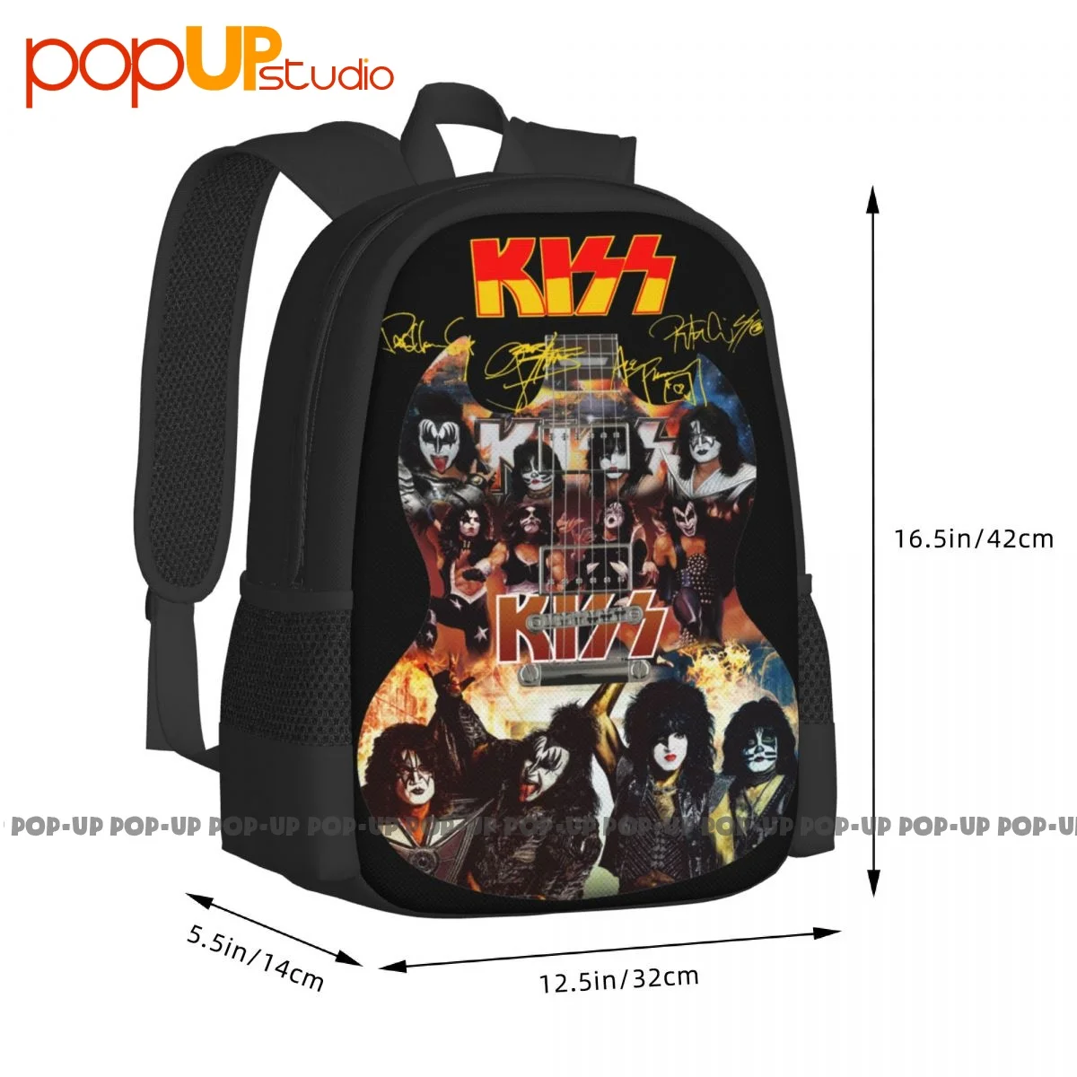 Kizz Guitar Signatures Backpack Large Capacity Fashion Softback Shopping Bag Bags For Travel