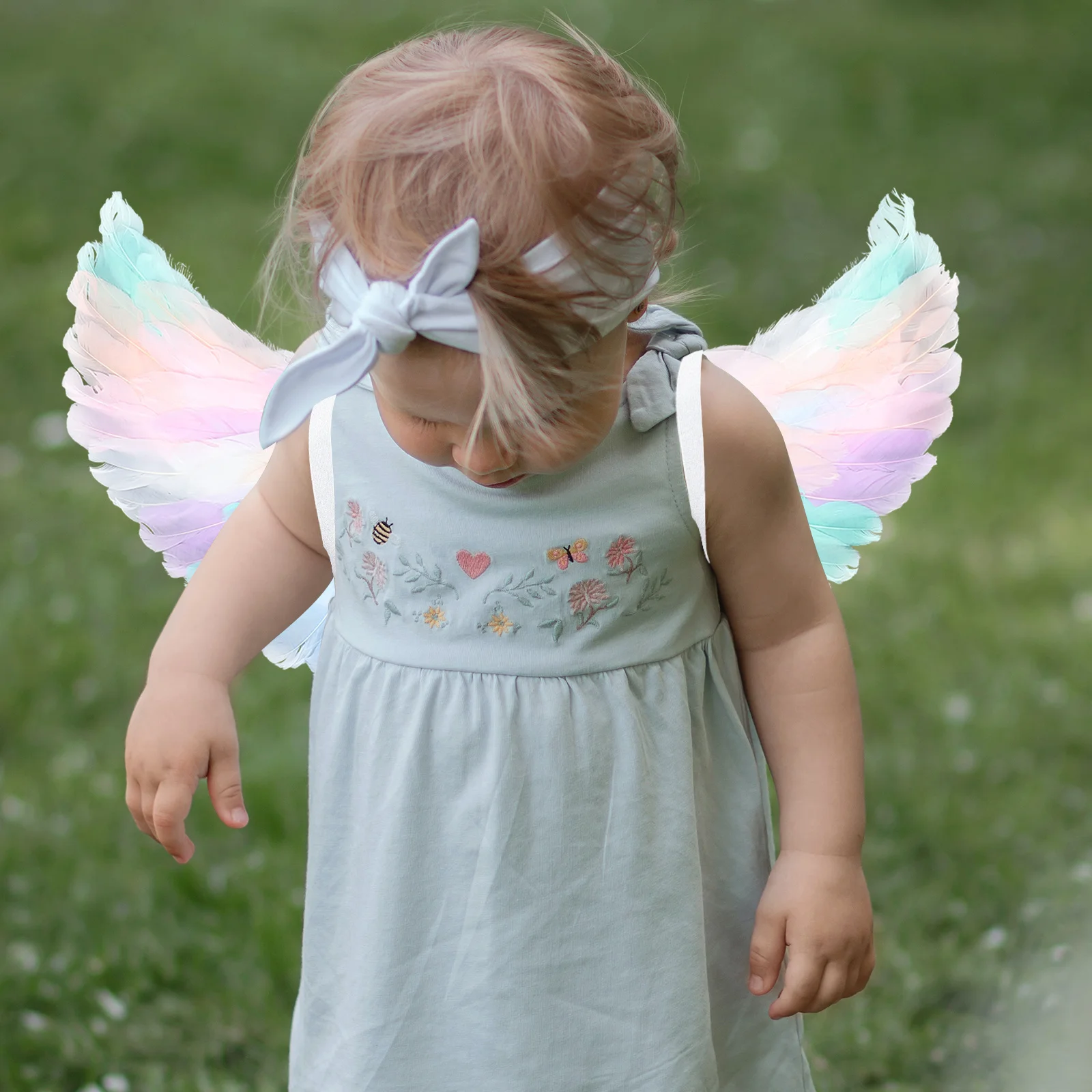 

Adorable Children Plume Wing Prop Colorful Wings Decor for Christmas Performance Stage Costume Accessory Fairy Cosplay