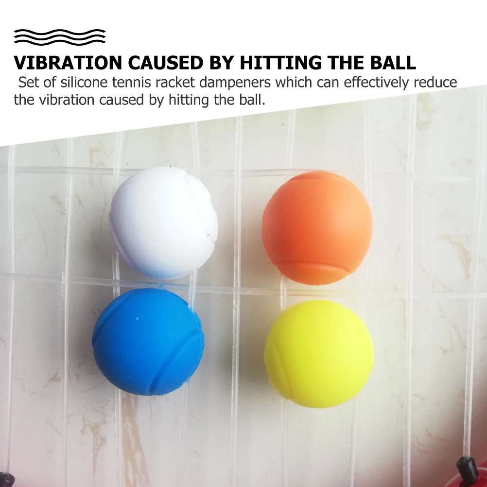 

4pcs Tennis Racket Absorbers Silicone Vibration Dampener Shocking Amortiguadores Shocks Ball Supply Spare Part