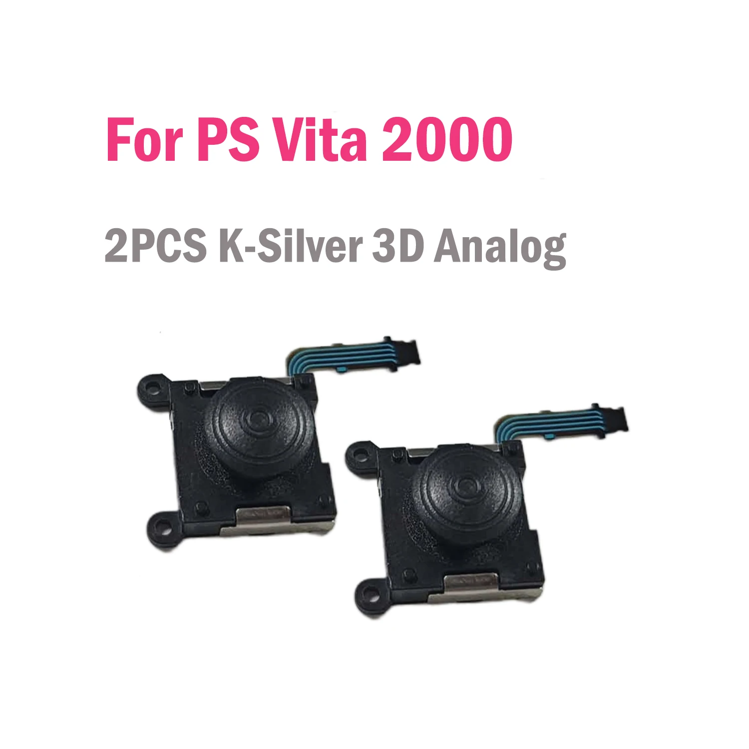 

2-10pcs K-Silver 3D Analog Stick Joystick for PSV2000 Rocker Thumb Stick for PS Vita 2000 Game Controller New Replacement