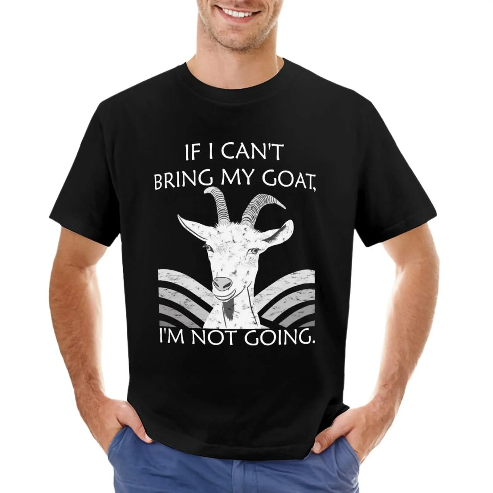 

Футболка с надписью «If I Can't Bring My Goat» для йоги