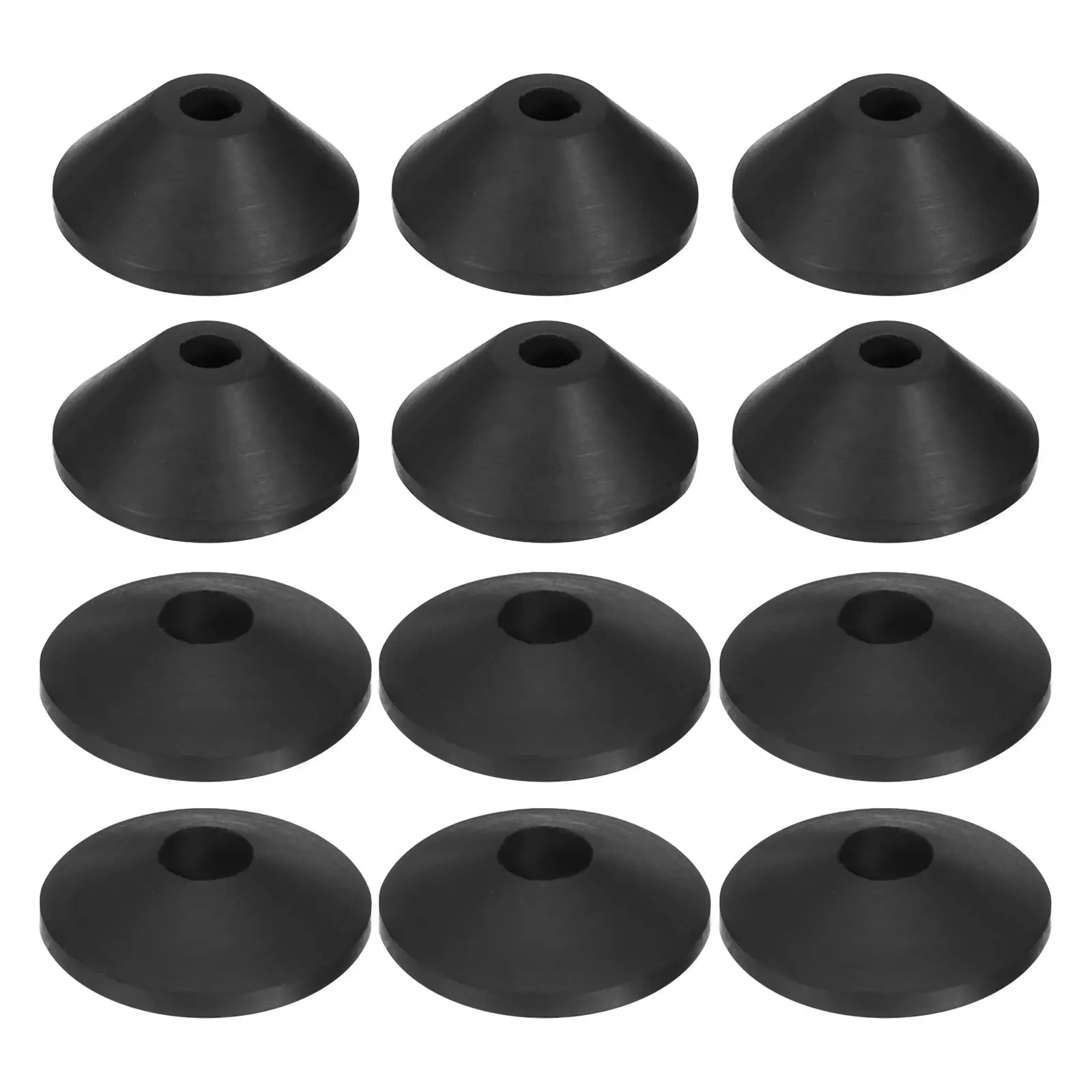 12Pcs Toilet Bolt Rubber Washers Set M6 & M8 Cone Gaskets for Toilet Tank Leak Repair Installation