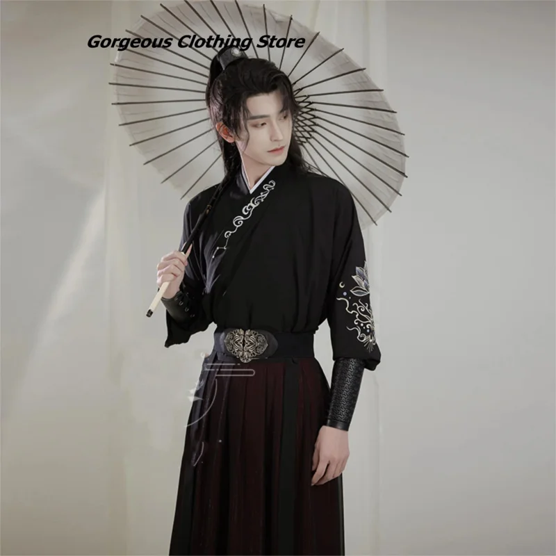 Japanese Embroidery Kimono Dress Men Samurai Costume Cosplay Cardigan Yukata Women Traditional Cosplay Party Halloween XC3650