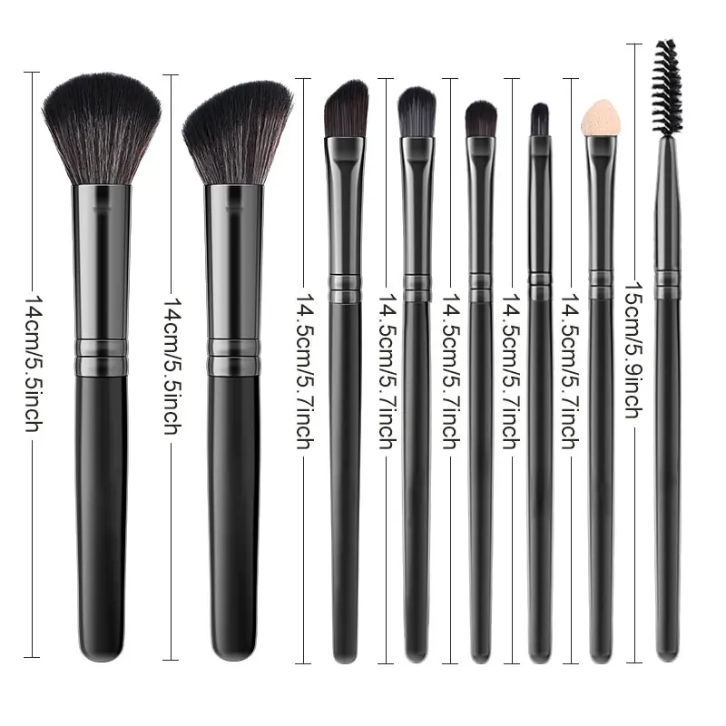 مجموعة فرش مكياج احترافية مكونة من 8 قطع، بودرة أساس صناعية ممتازة، خافي عيوب البشرة، ظلال العيون، مزج أحمر الخدود #5