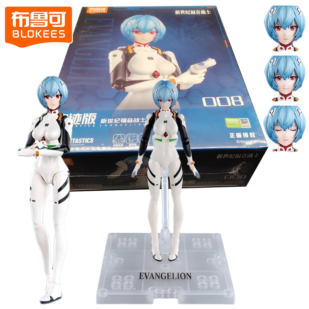 

Blokees Genuine Neon Genesis Evangelion Action Figures Assembled Model Desktop Ornaments Toys Birthday Gifts for Boys Girls