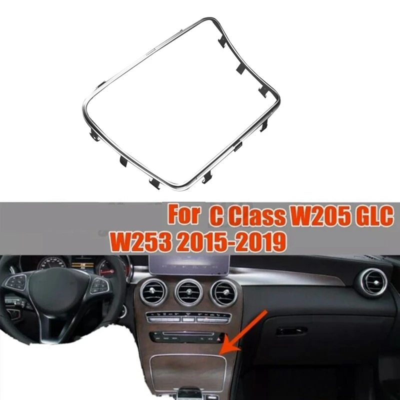 Chromowane wykończenie ramy kubka na konsolę środkową samochodu A 2056830900 Do Mercedes Benz GLC C-Class W205 C205 C253 2015-2021 LHD
