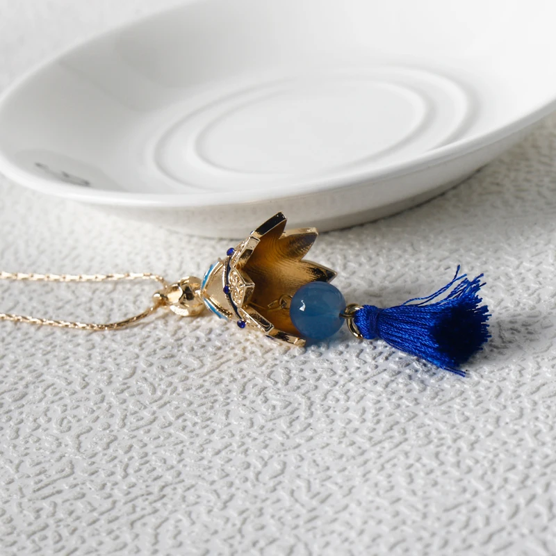 Game Genshin Impact Cosplay Necklace Wanderer Balladeer Unisex Kunikuzushi Small Bell Pendant Jewelry Accessories Fans Gifts image 3
