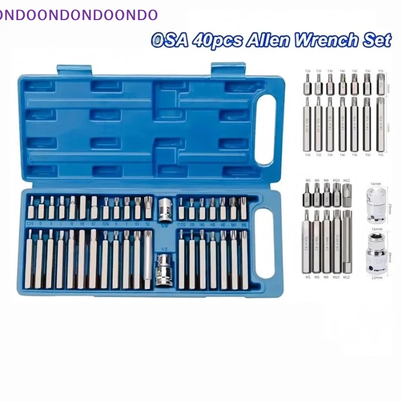 jeu-de-cles-allen-hexagonales-40-pieces-ensemble-complet-d'outils-de-reparation-automobile-pointe-en-forme-de-fleur-de-prunier